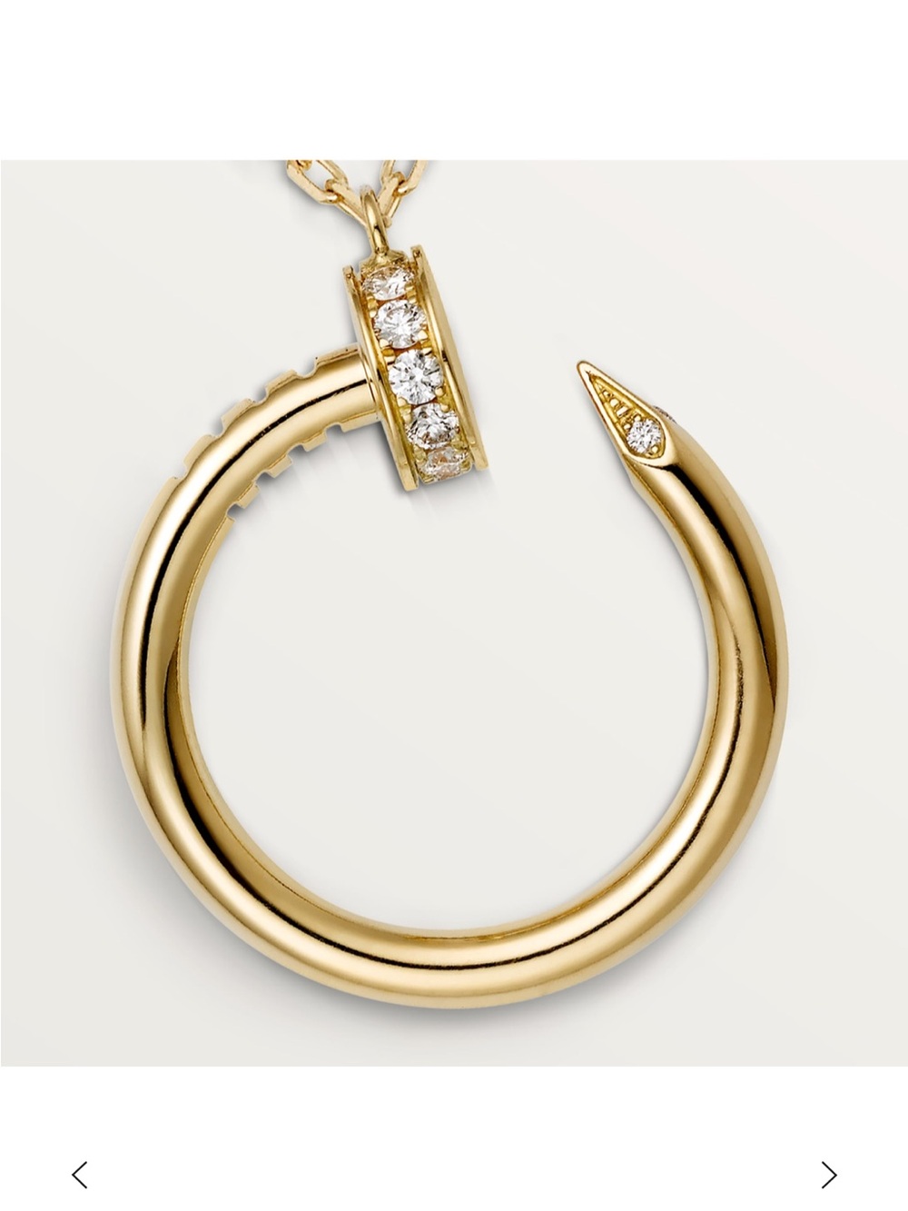 Cartier Gold Necklace with Black Velvet Tray, Red Box, and Certificate - Picture 9 of 11